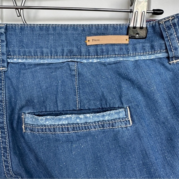Pilcro and the Letterpress Pilcro Wide Leg Chambray Jeans, NWOT Size 6 - Picture 5 of 10